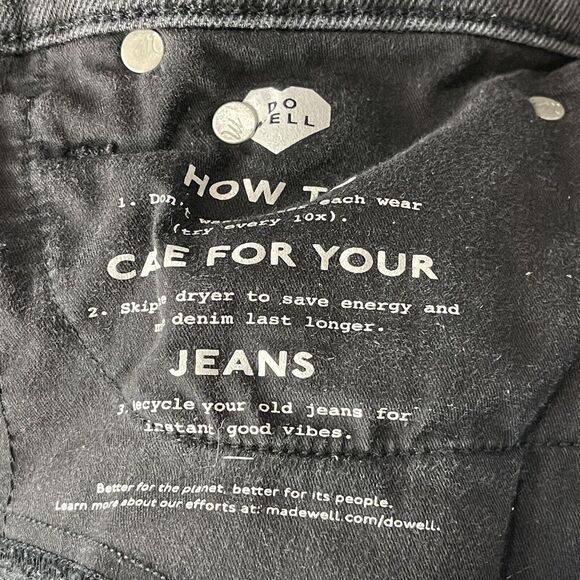 Madewell SZ 26 Cali Demi-Boot Jeans Mid-Rise Stretch Pockets Zip-Fly Gray - Picture 10 of 10